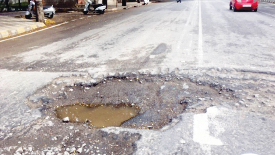St. Mary’s Road in N.R. Mohalla lies in utter neglect