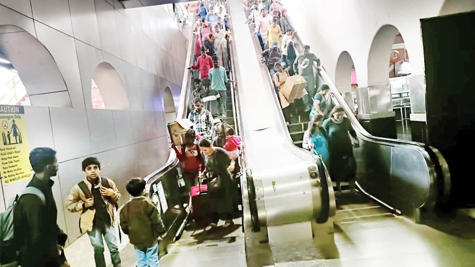 City Railway Station escalators malfunction