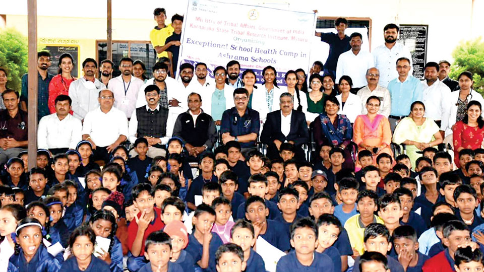 KSTRI conducts health check-up camp at Ashram School