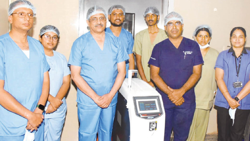Holmium Laser Machine installed at Nephro Urology Unit in K.R. Hospital