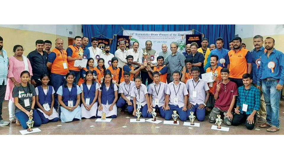 Prize winners of Karnataka State Deaf Chess Championship 2023