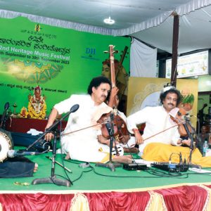 Mysore Brothers perform at 8th Cross Ganesha Pandal
