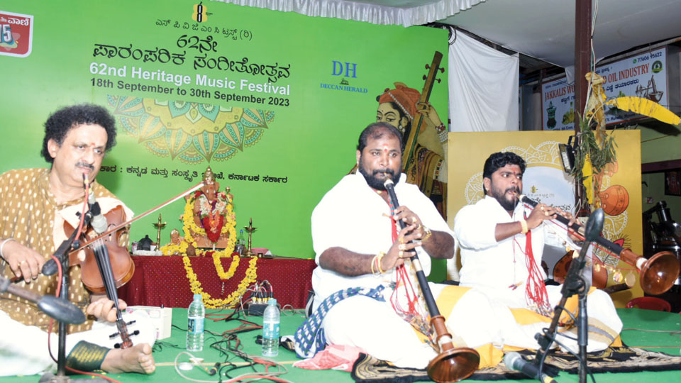 Nadaswara-Violin Jugalbandi held at 8th Cross Ganesha Pandal