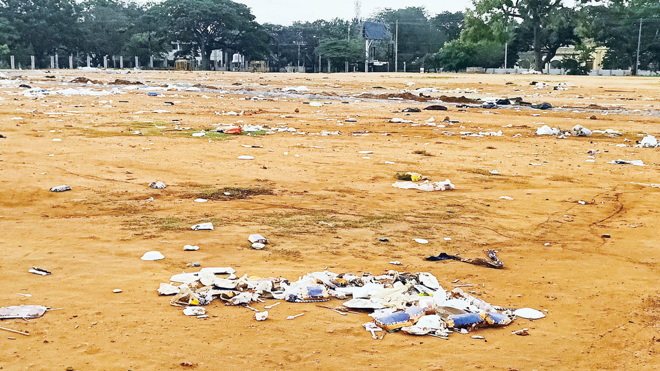 Maharaja’s College Sports Grounds turning into a dump yard?