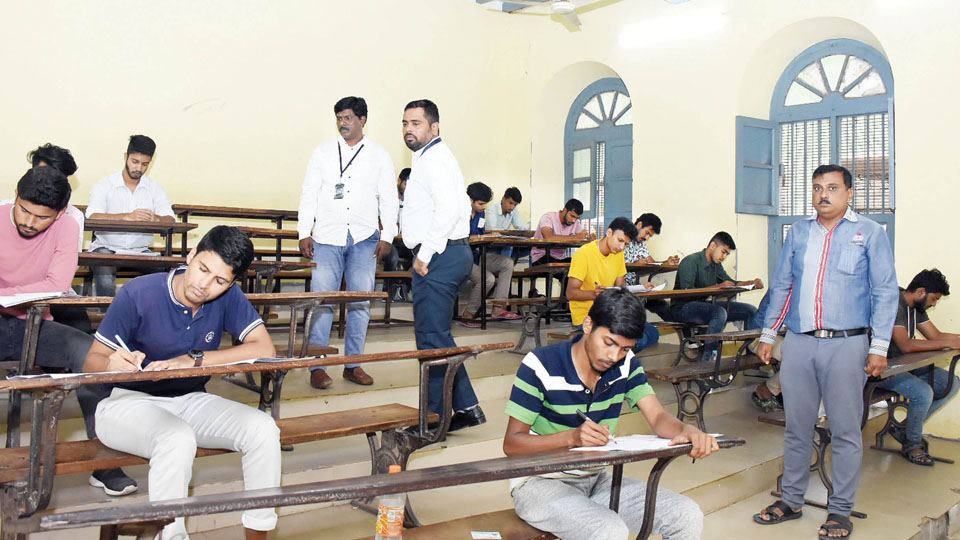 District TET examinations held amid tight security in city