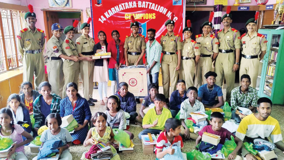 NCC cadets spend prize money on helping orphan kids
