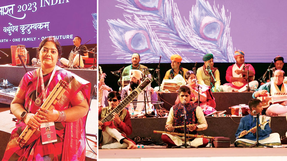 City flautist performs at G20 Gandharva Atodyam