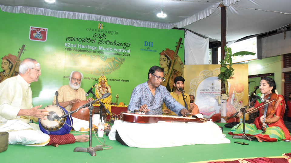 62nd Heritage Music Fest begins at 8th Cross V.V. Mohalla