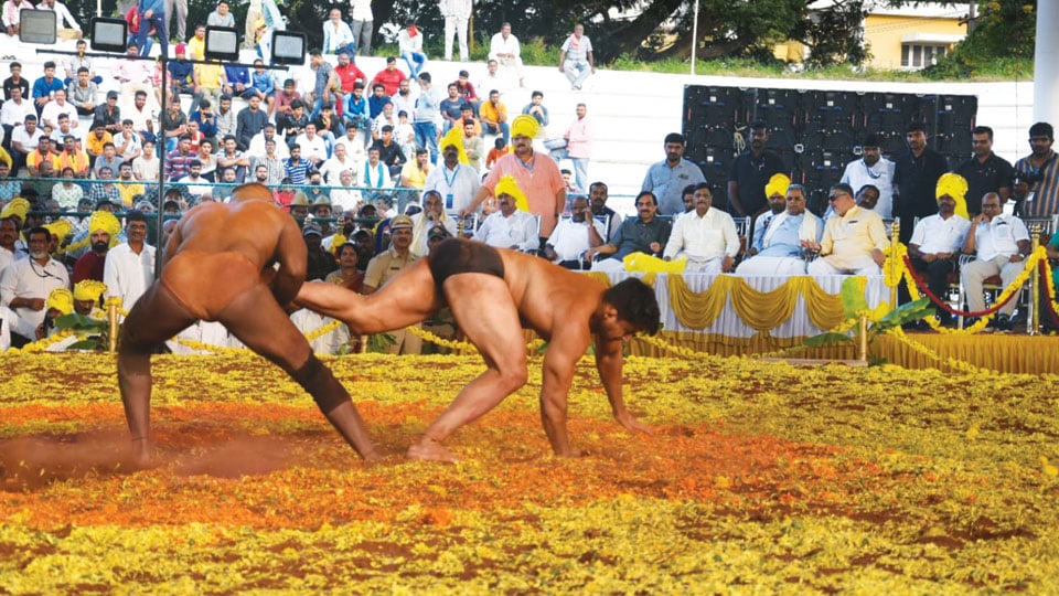 CM launches Dasara wrestling bouts