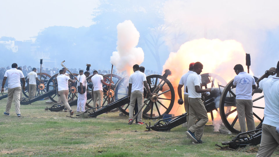 Cannon firing drill final round held successfully