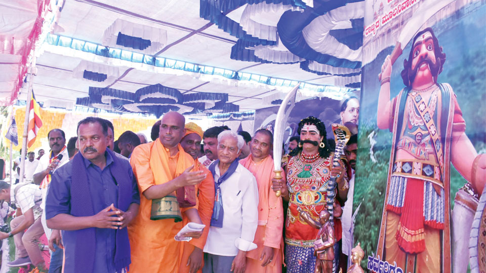 Mahisha Utsava, Dhamma Deeksha Day celebrated at Town Hall in city