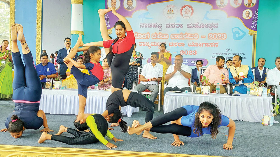 Day-long State-level Dasara Yoga contest begins at Dasara Expo Grounds