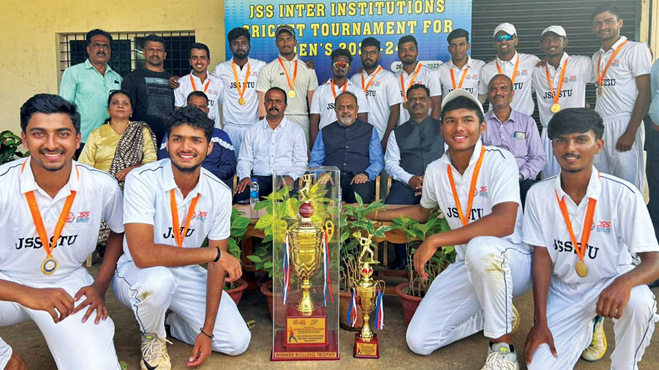 Winners of JSS Inter-Institutions Cricket Tourney
