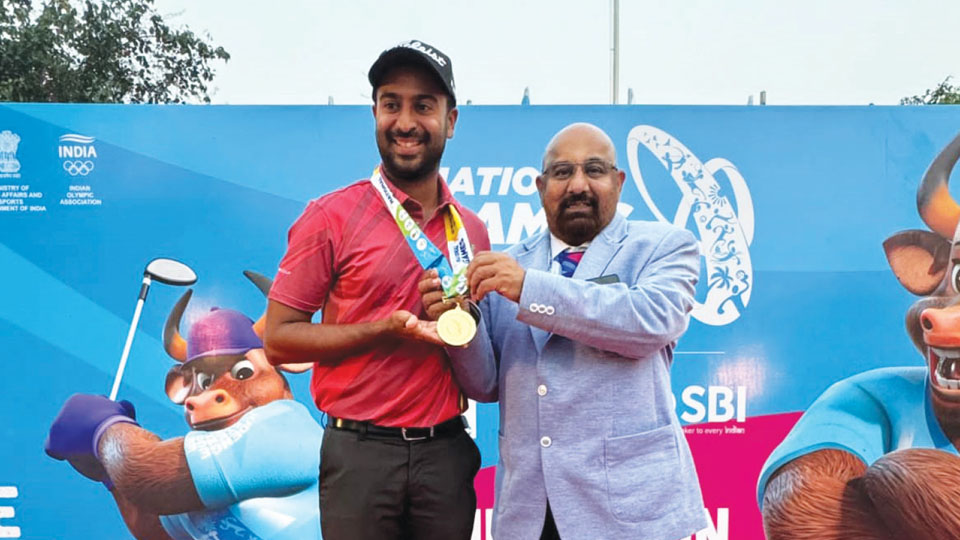 37th National Games: City golfer Yashas Chandra wins gold
