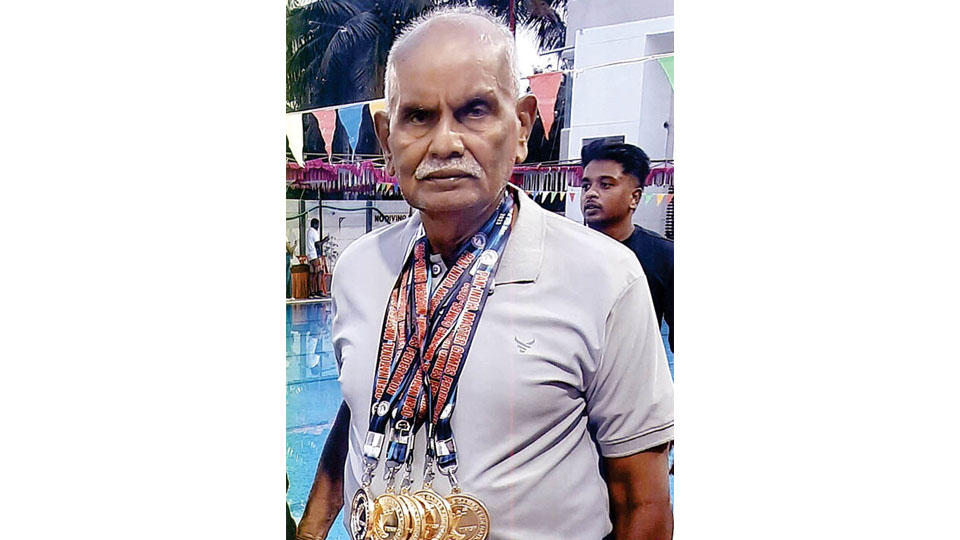 Senior swimmer wins five gold medals in Nationals