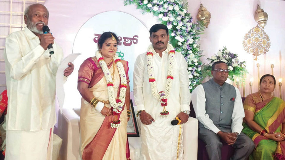 Chamarajanagar ADC embraces marital bliss in ‘Mantra Mangalya’