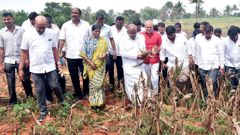 JD(S) carries out drought study in district