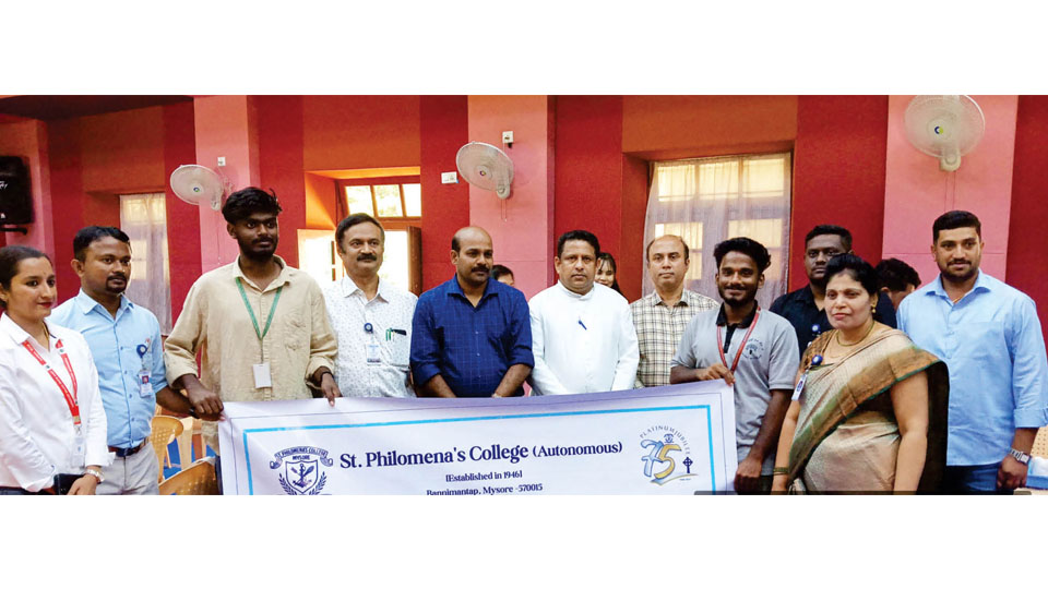 Blood donation camp held at St. Philomena’s College