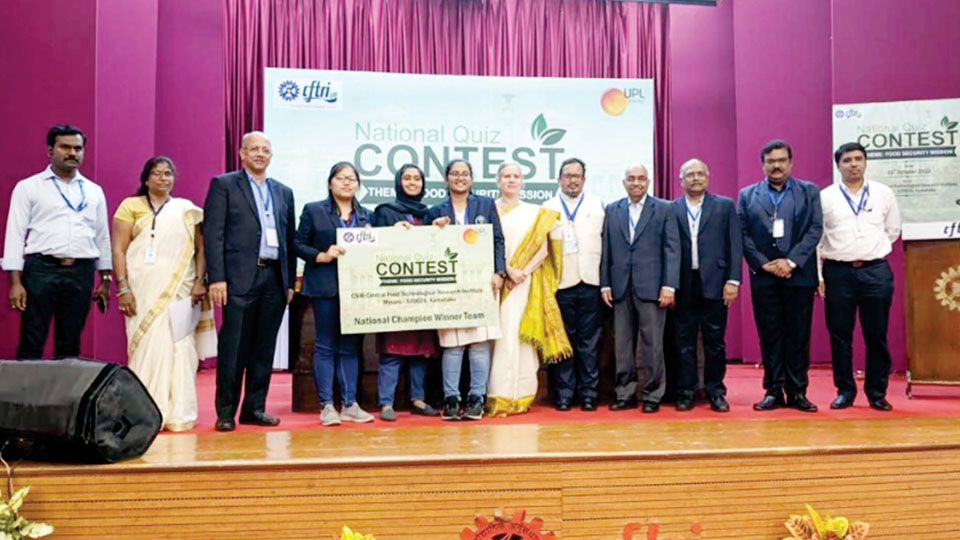 National Quiz Contest on Food Security Mission held at CFTRI