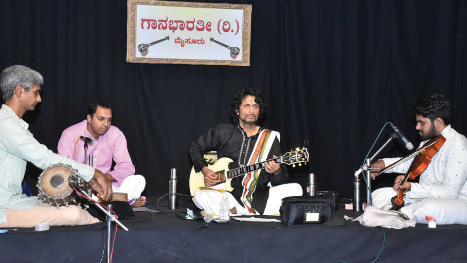 Vid. Ranjan Vasudevan’s electric guitar concert soothes rasikas
