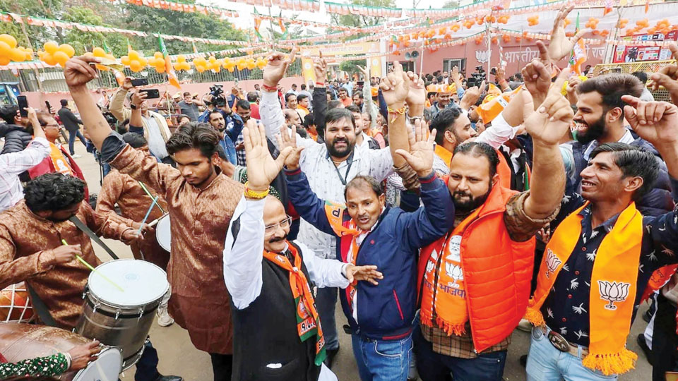 BJP leads in Chhattisgarh, Rajasthan, Madhya Pradesh