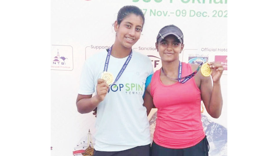 Wins doubles at ITF J30 Tennis Tourney