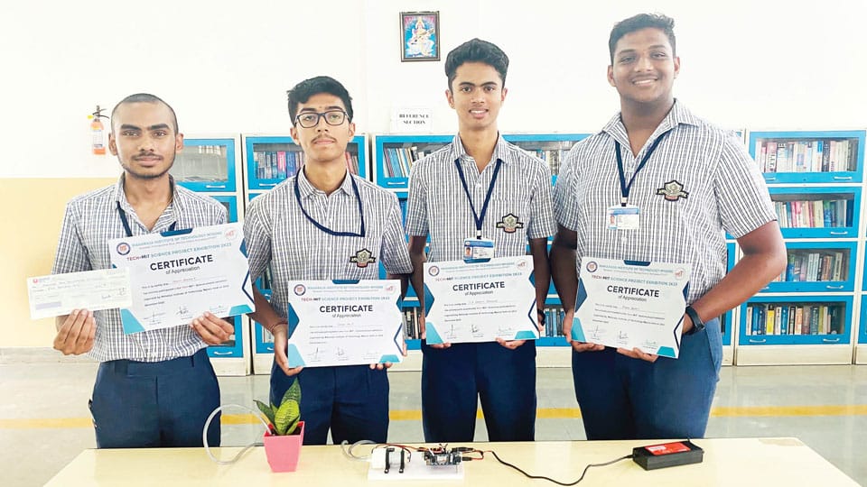Prize winners in Science Project Exhibition