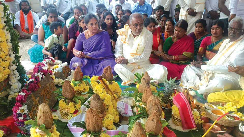Bhoomi Puja held for Ram Temple at Harohalli