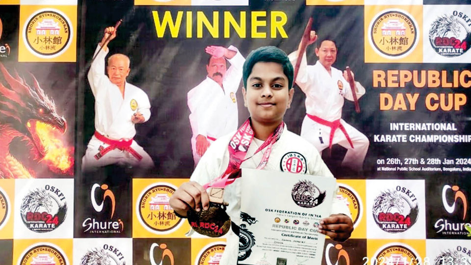 Wins medals in Karate