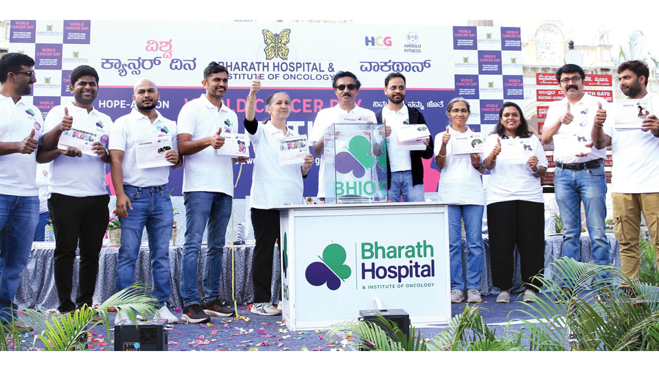 Bharath Cancer Hospital holds walkathon to create awareness on cancer