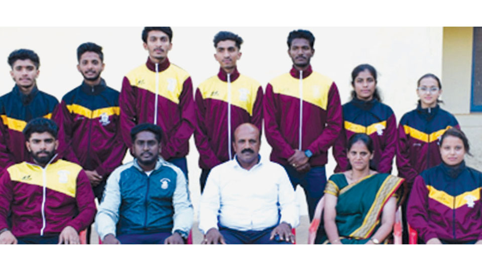 Mysore University Karate Team for All India Championship