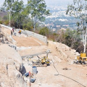 3 landslides and two-and-a-half years later... Chamundi Hill retaining wall still INCOMPLETE