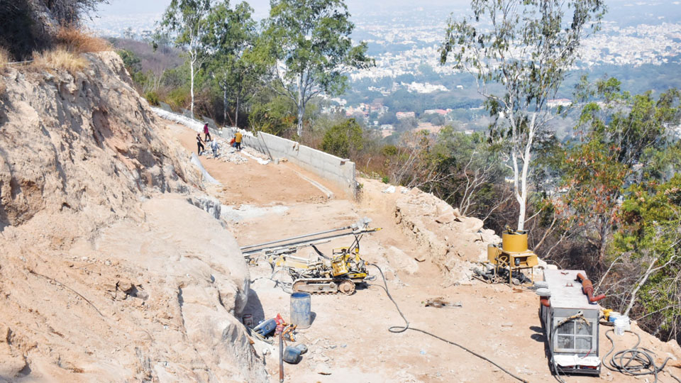 3 landslides and two-and-a-half years later… Chamundi Hill retaining wall still INCOMPLETE
