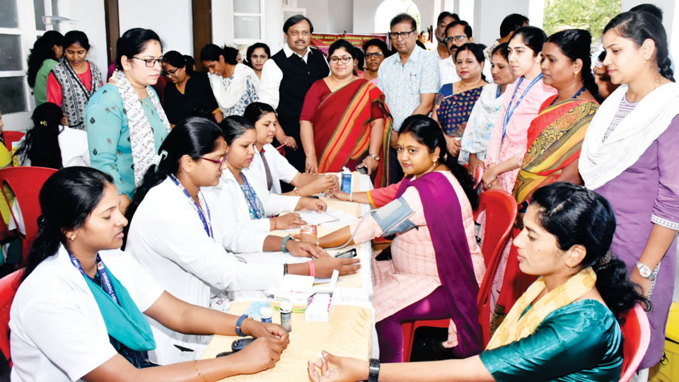 Women staff of Govt. Departments undergo health check-up
