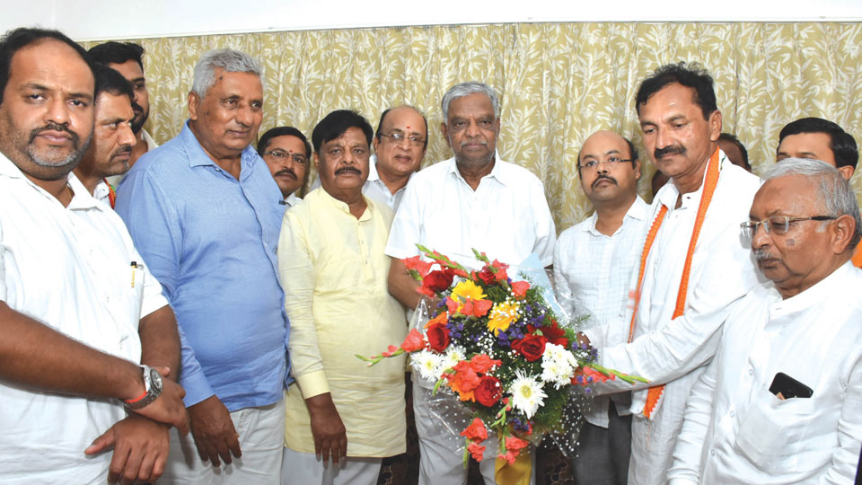 Congress leaders call on Chamarajanagar BJP MP Prasad