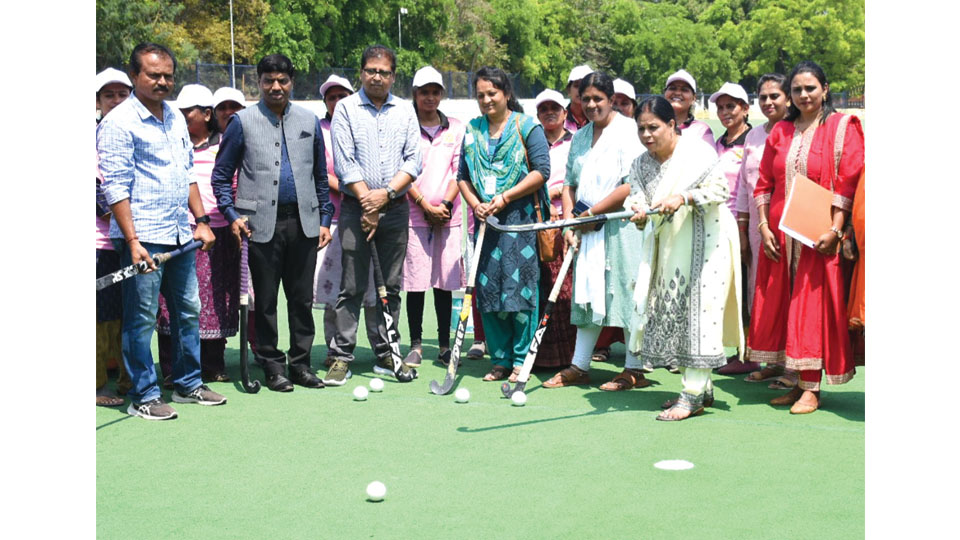 ZP Deputy Secretary B.M. Savitha inaugurates women’s sports meet