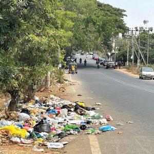 Garbage dump site near educational institution