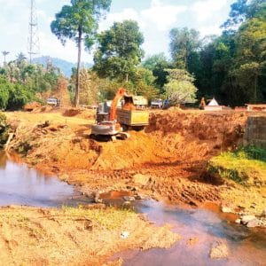 Desilting works begin in rivers around Harangi Dam
