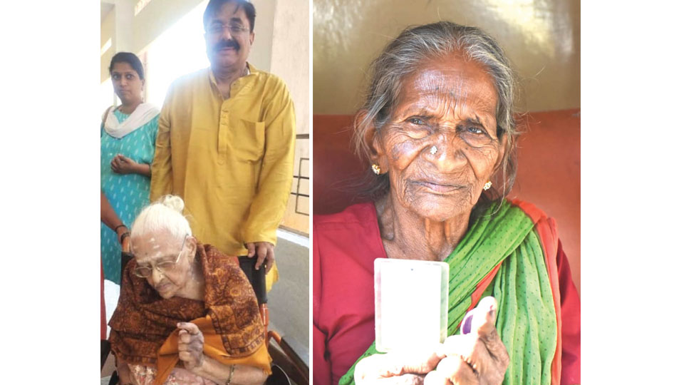 104-year-old votes at J.P. Nagar