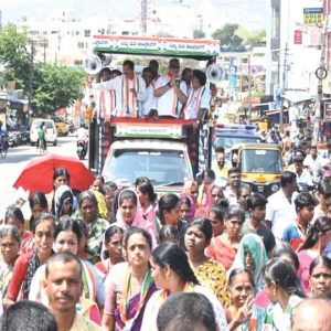 Brisk campaigning by Lakshmana