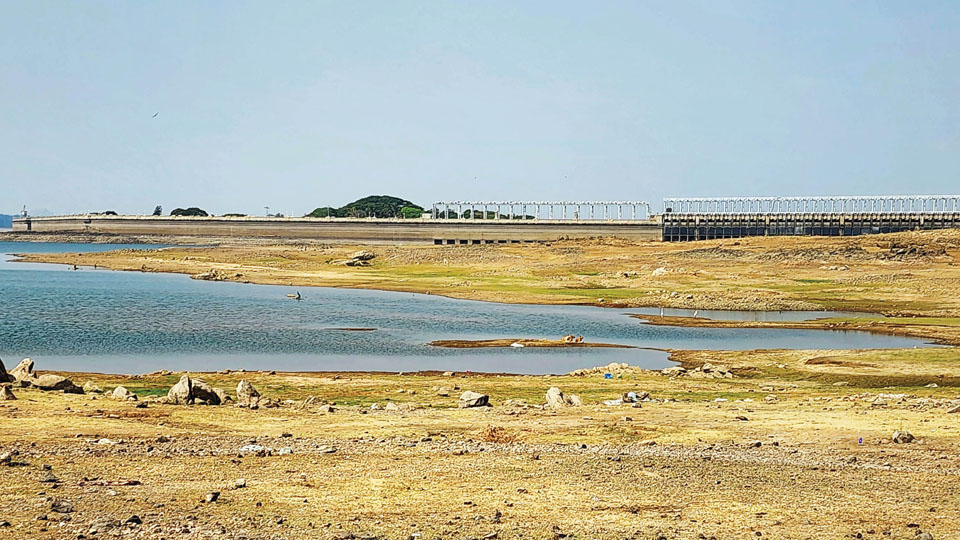 KRS Dam water level plummets to 82.94 ft
