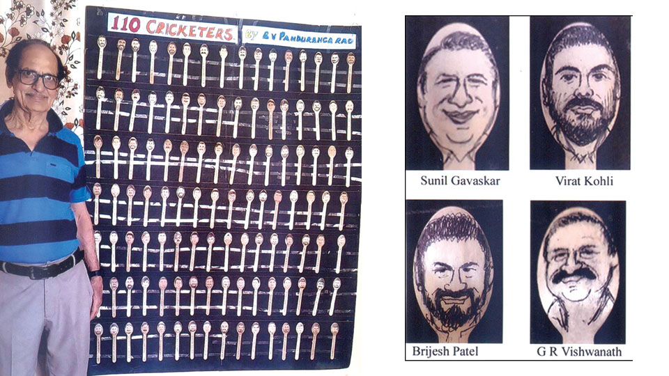 Faces of cricketers on wooden spoons enter into World Record