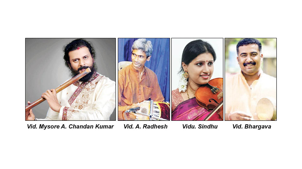 Flute Concert by Vid. Chandan at Veene Seshanna Bhavan