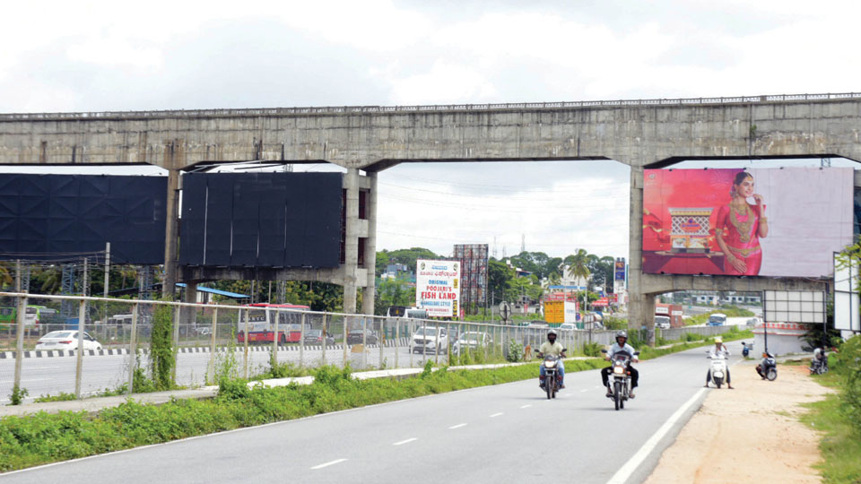 Billboards on Varuna Canal Aqueduct spark outrage