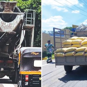 Lack of safety measures in goods vehicles