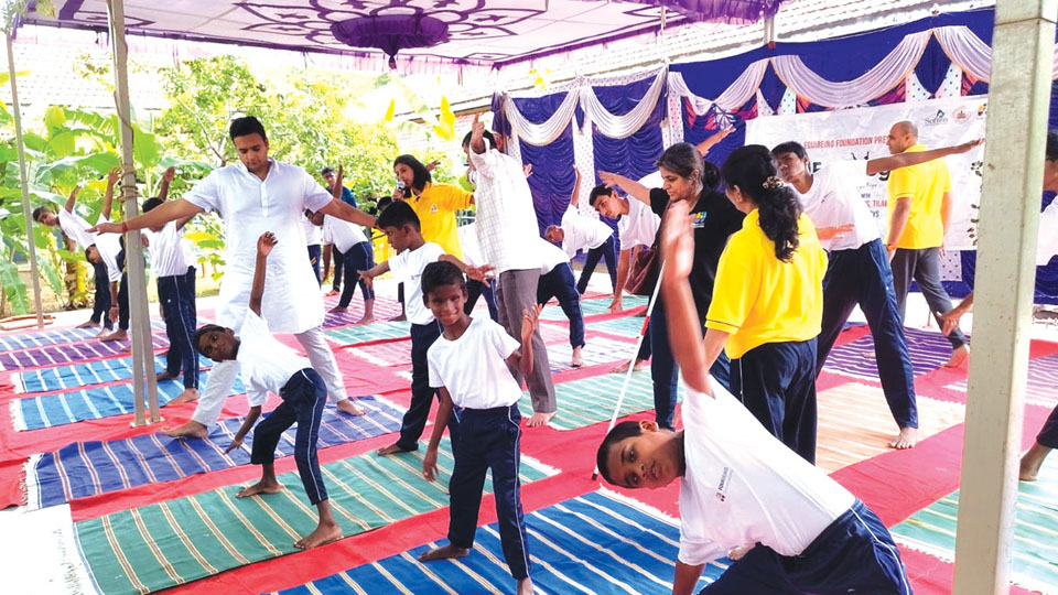 Yoga Day at Govt. Blind School