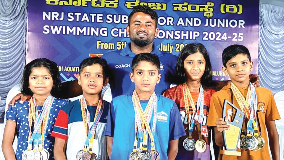 State-level swimming competition: City students bag 28 medals