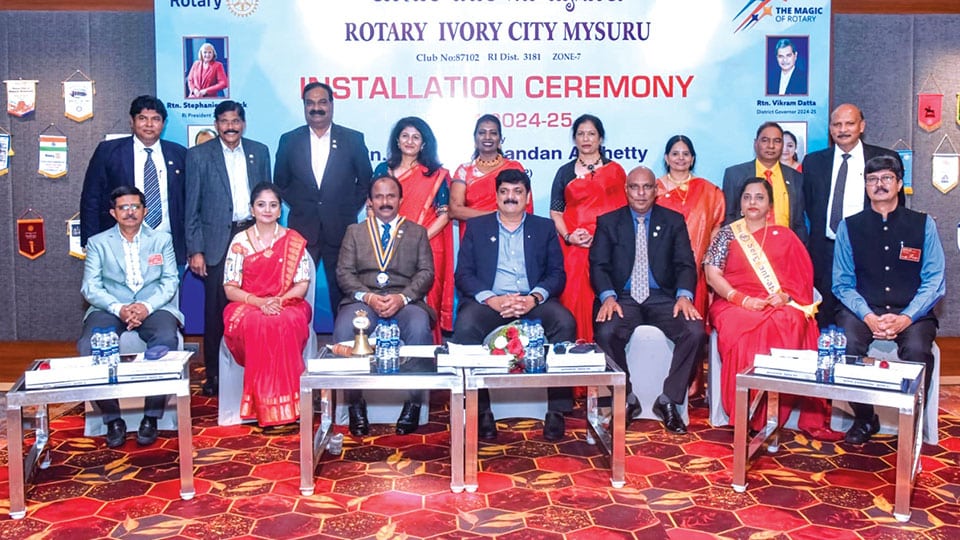 Rotary Ivory City Mysuru team installed