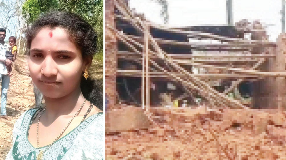 Woman dies due to wall collapse in Periyapatna