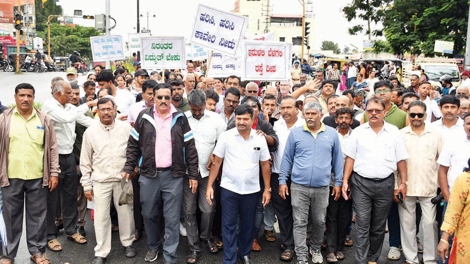 Mysuru East Residential Layouts Federation takes out rally